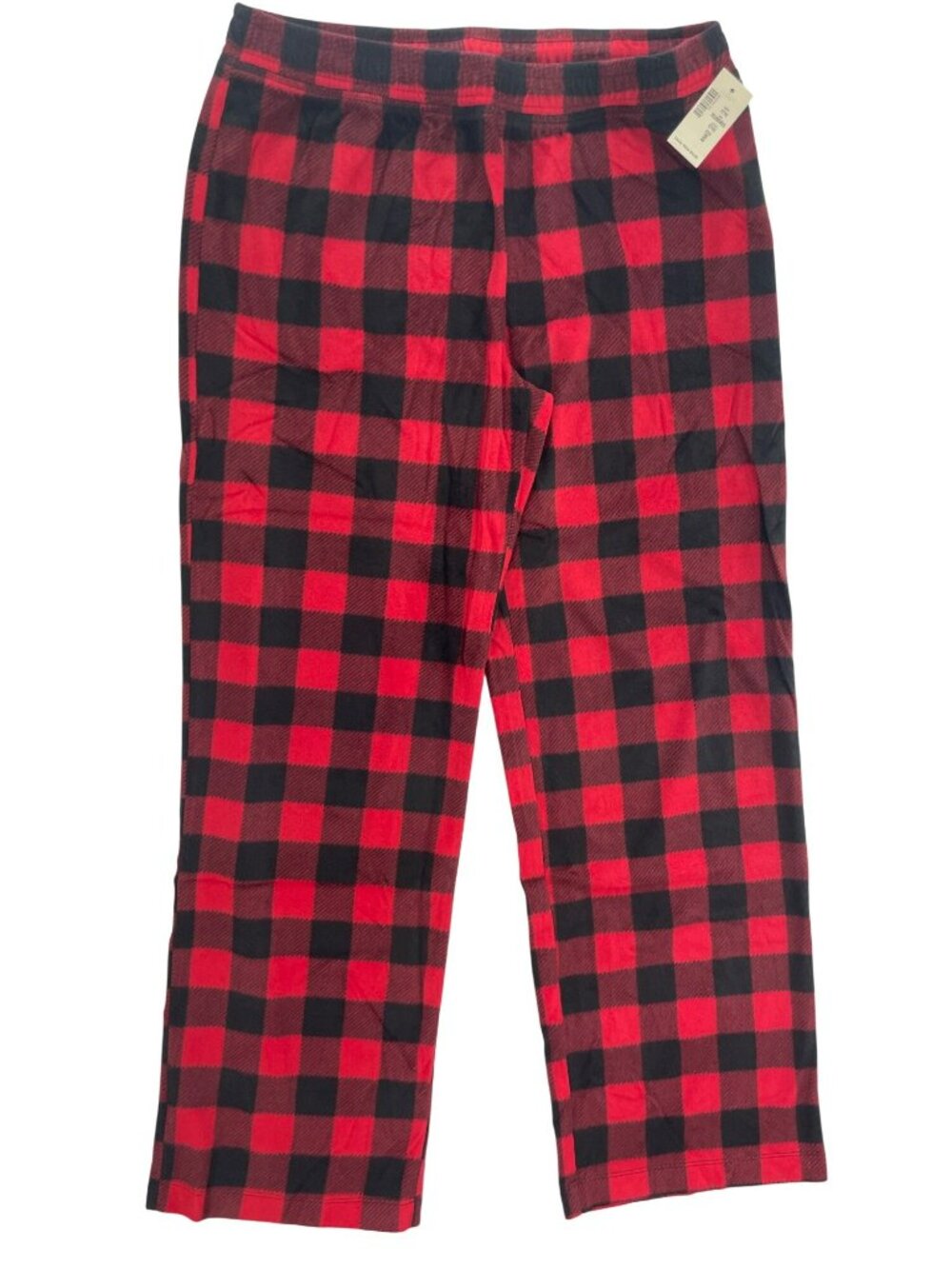 Aeropostale Red & Black Buffalo Plaid Pajama Pants Drawstring Fleece Men's Sz S